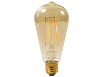 Wi-Fi LED ES (E27) Pear Filament Dimmable Bulb, White 470 lm 4.5W               