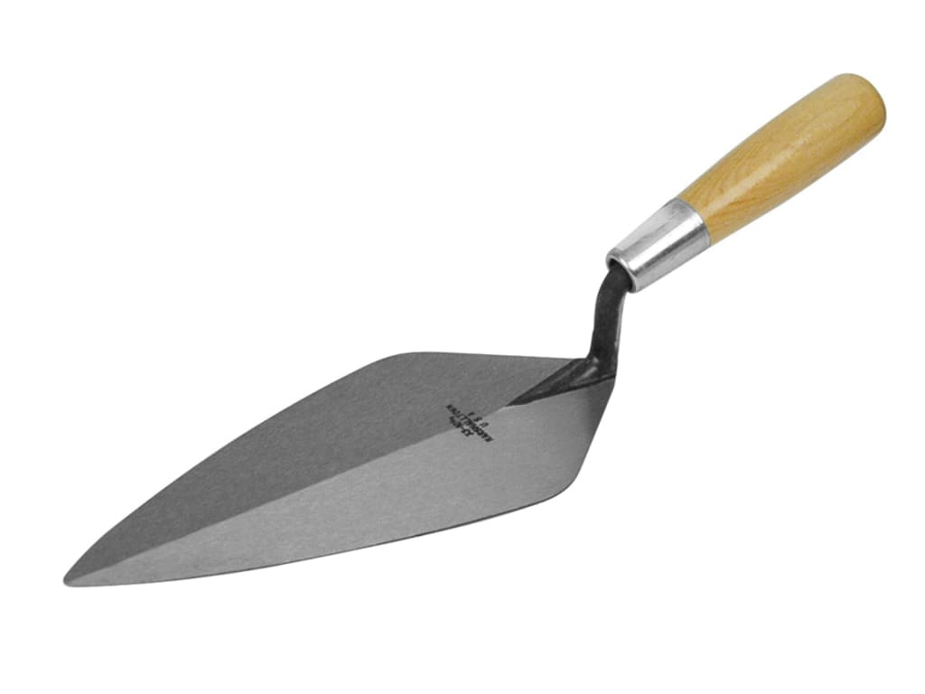33 London Pattern Brick Trowel Wooden Handle 10in                               
