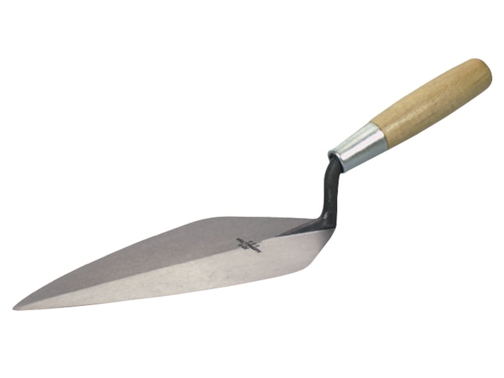 33 London Pattern Brick Trowel Wooden Handle 12in                               
