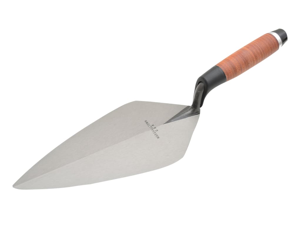 34L Wide London Pattern Brick Trowel Leather Handle 11in                        