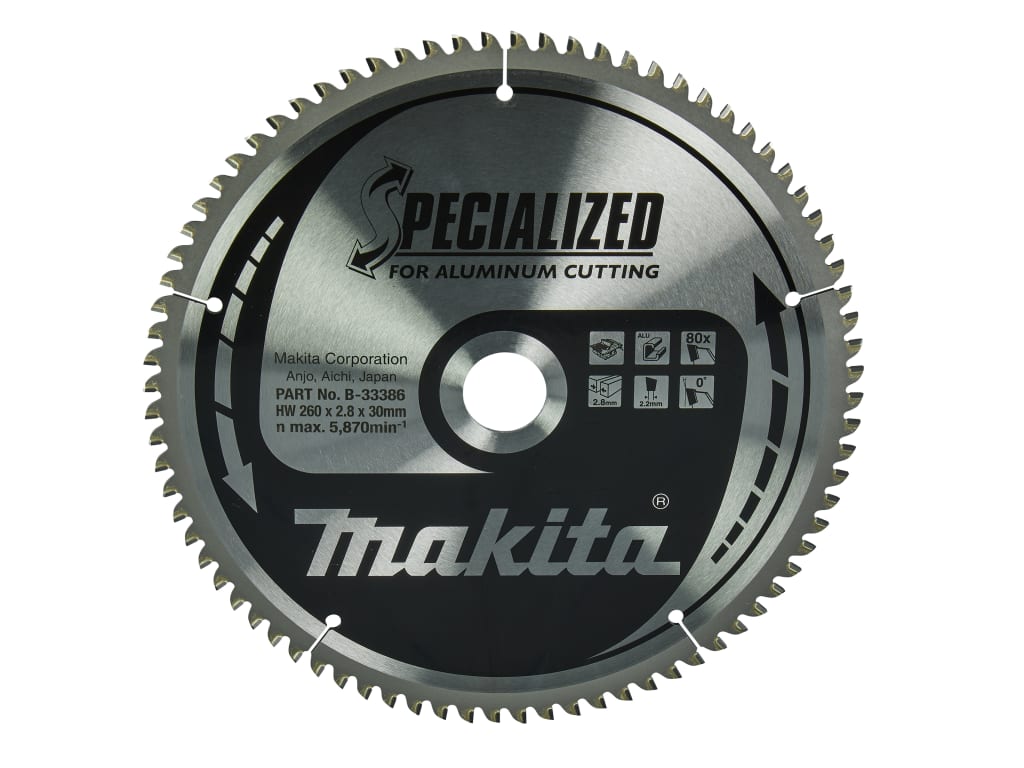 B-33386 Specialized Aluminium Saw Blade 260 x 30mm x 80T                        