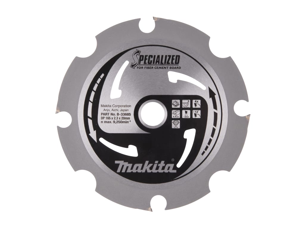 B-33685 Specialized Blade for Fibre Cement Board 165 x 20mm x 4T                