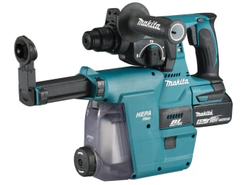 DHR242RTJW SDS Plus BL Hammer Drill + Extractor 18V 2 x 5.0Ah Li-ion            