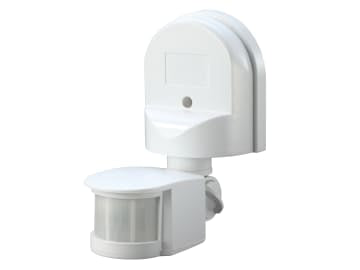 Wall Mounted PIR Motion Detector White                                          