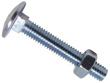 Cup Square Hex Bolt & Nut ZP M6 x 40mm Box 50                                   
