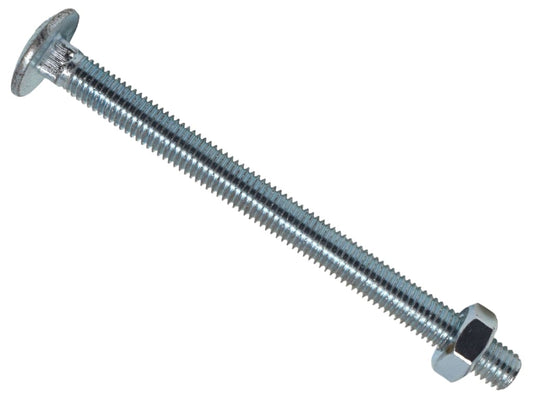 Cup Square Hex Bolt & Nut ZP M10 x 130mm Box 10                                 