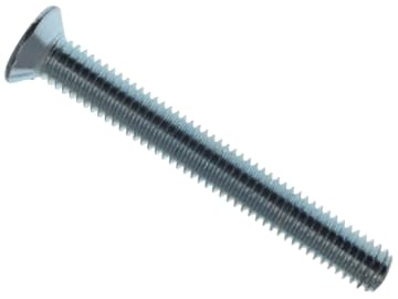 Machine Screw Pozi Compatible CSK ZP M6 x 50mm Box 25                           