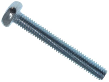 Machine Screw Pozi Compatible Pan Head ZP M4 x 30mm Box 25                      