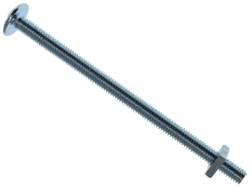 Roofing Bolt & Nut ZP M6 x 100mm (Box 25)                                       