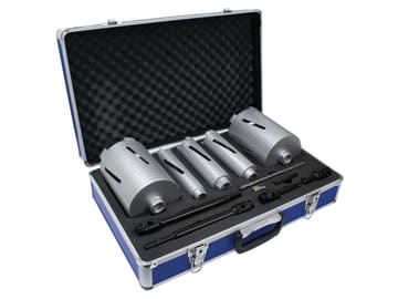 Slotted Dry Core Drill X90 Grade Kit, 11 Piece                                  