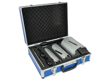 Slotted Dry Core Drill X90 Grade Kit, 7 Piece                                   