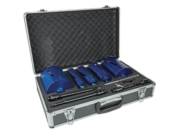 Slotted Dry Core Drill XCEL Grade Kit, 11 Piece                                 