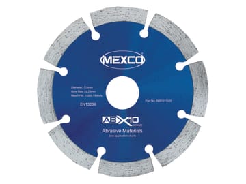 Abrasive Materials X10 Grade Diamond Blade 115 x 22.23mm                        