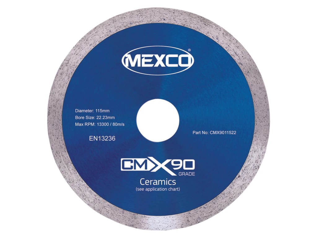 X90 Grade Ceramic Materials Diamond Blade 115 x 22mm                            