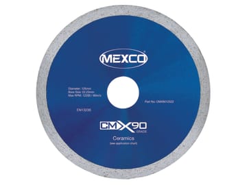 X90 Grade Ceramic Materials Diamond Blade 125 x 22mm                            