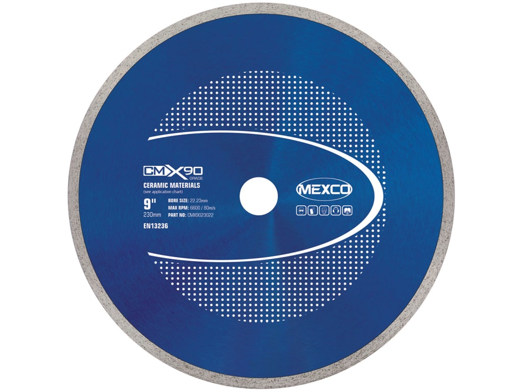 X90 Grade Ceramic Materials Diamond Blade 230 x 22mm                            