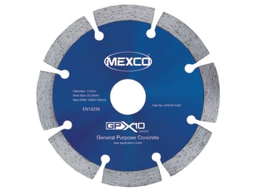 GPX10 Concrete Diamond Blade 115 x 22mm                                         