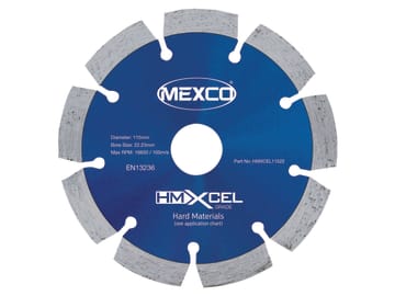 XCEL Grade Hard Materials Diamond Blade 115 x 22mm                              