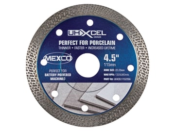 UHXCEL Grade Porcelain & Ceramic Tile Diamond Blade 115 x 22mm                  