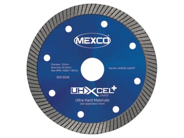 UHXCEL+ Ultra Hard Plus Diamond Blade 125 x 22mm                                