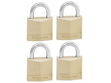 Solid Brass 30mm Padlock 4-Pin - Keyed Alike x 4                                