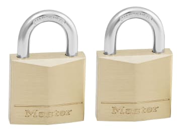 Solid Brass 30mm Padlock 4-Pin - Keyed Alike x 2                                