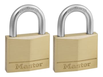 Solid Brass 40mm Padlock 4-Pin - Keyed Alike x 2                                