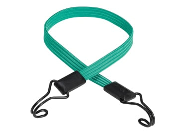Flat Bungee 80cm Green Double Hook                                              