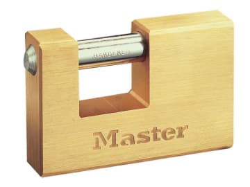 Rectangular 76mm Solid Brass Body Shutter Padlock                               