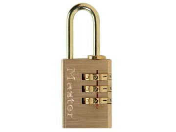 Brass Finish 20mm 3-Digit Combination Padlock                                   