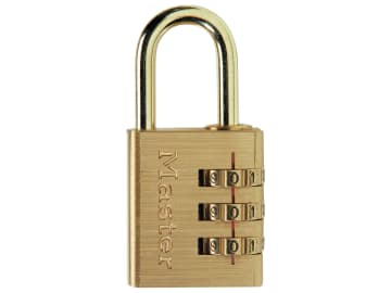 Brass Finish 30mm 3-Digit Combination Padlock                                   