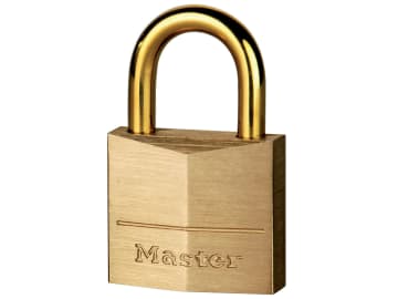 Solid Brass 35mm Padlock with Brass Plated Shackle                              