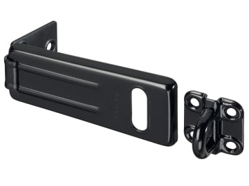 Wrought Steel Hasp Matt Black 115mm                                             