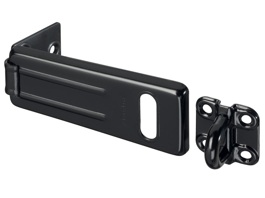 Wrought Steel Hasp Matt Black 115mm                                             