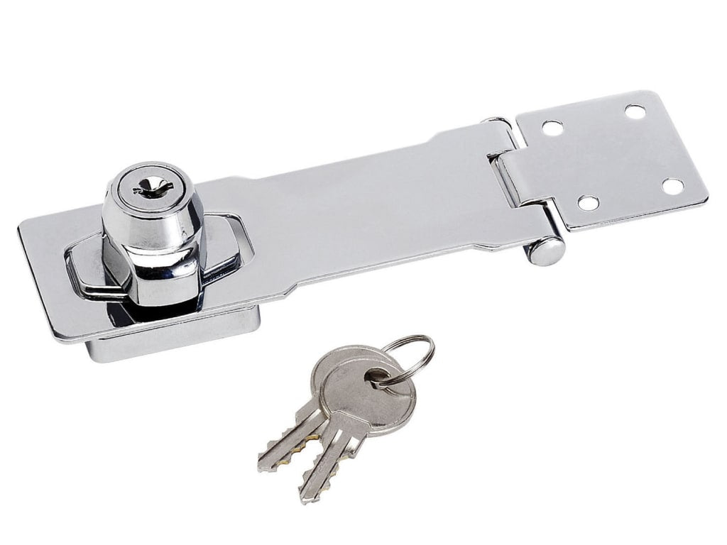 Chrome Plated Steel Locking Hasp 118mm                                          