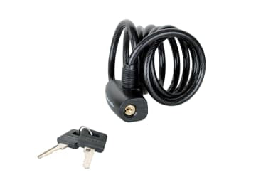Black Self Coiling Keyed Cable 1.8m x 8mm                                       