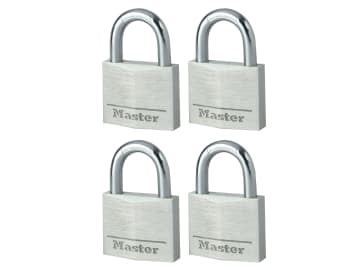 Aluminium 40mm Padlock 4-Pin - Keyed Alike x 4                                  