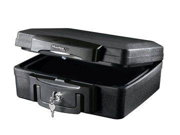 Small Key Locking Fire & Water Chest                                            