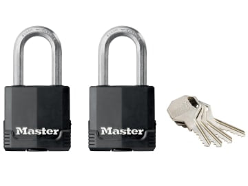 Excell™ Weather Tough 45mm Padlock 4-Pin - Keyed Alike x 2                      