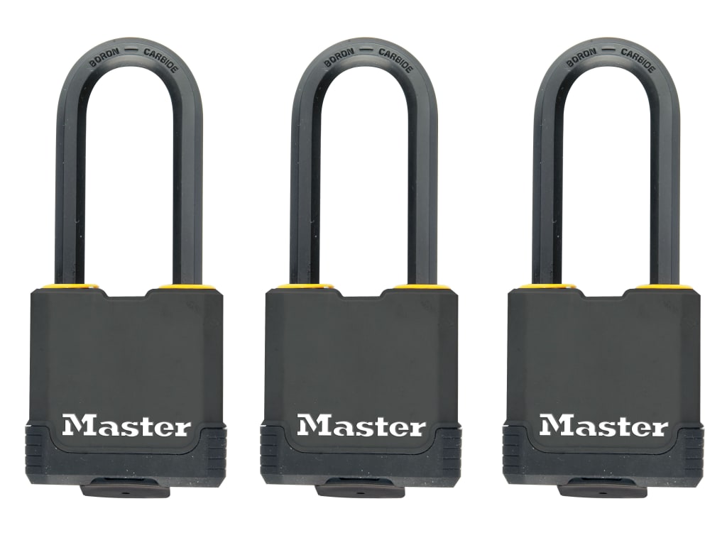 Excell™ Weather Tough 45mm Padlock 4-Pin- Keyed Alike x 3                       