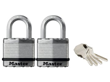 Excell™ Laminated Steel 45mm Padlock - 24mm Shackle - Keyed Alike x 2           