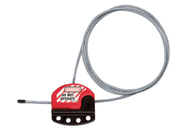 Four Padlock Lockout Hasp with Adjustable Cable 1.8m                            