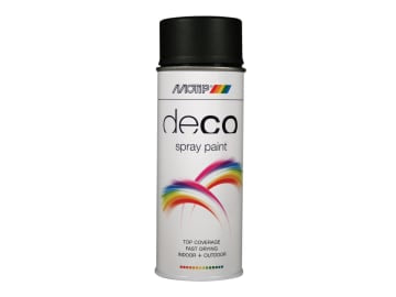Deco Spray Paint Satin Matt RAL 9005 Deep Black 400ml                           