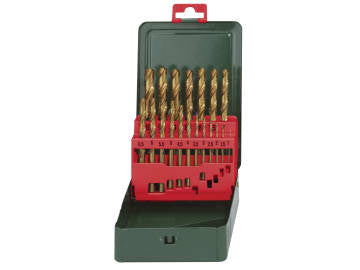 HSS-Tin Drill Bit Set, 19 Piece                                                 