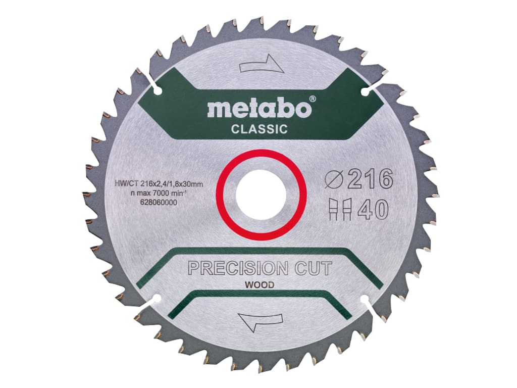 Precision Cut Wood Circular Saw Blade 216 x 30mm x 40T                          