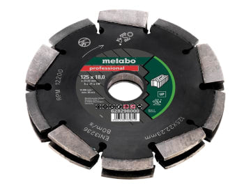 2 Row Professional UP Universal Wall Chaser Blade 125 x 18 x 22.23mm            