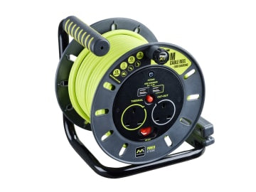 PRO-XT Open Cable Reel 240V 13A 2-Socket & 2 USB (2.1A Shared) 25m              