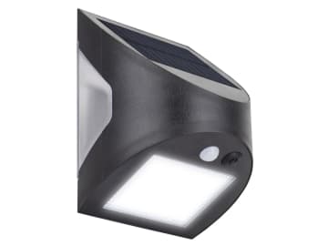 Prysm Outdoor Solar Wall Light with PIR Motion Sensor - Black 300 Lumens        