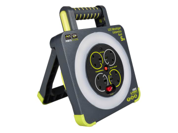 Work Light Cable Reel 240V 13A 4-Socket 5m                                      