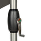 Grey 3m Crank and Tilt Parasol - Brushed Aluminium Pole, MorgansOsw